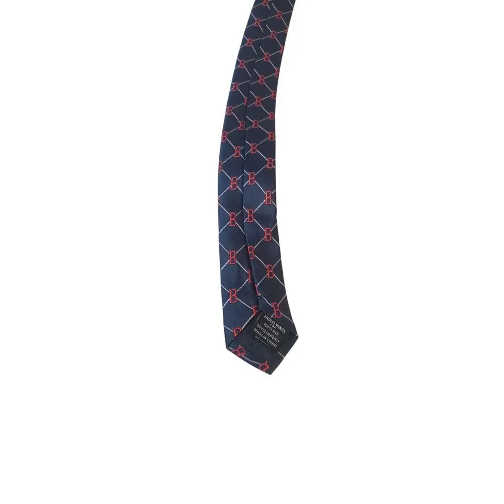 MLB Boston Red Sox Neck Tie Mens Official Blue Red White 'B' Logo Baseball Sport